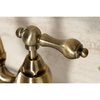 Kingston Brass Bridge Bathroom Faucet with Brass PopUp, Antique Brass KS7973AL